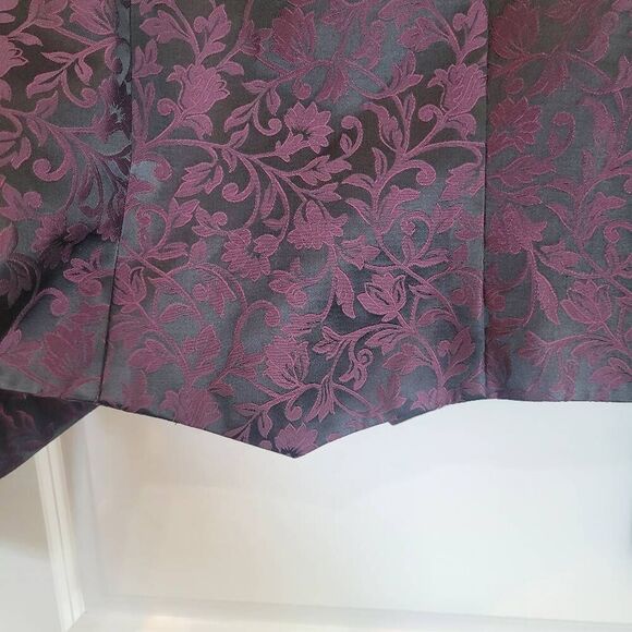 Longhorn Vintage Women's Burgundy/Black/Gold Acetate/Poly Horse Western Wear Jac - Picture 13 of 13